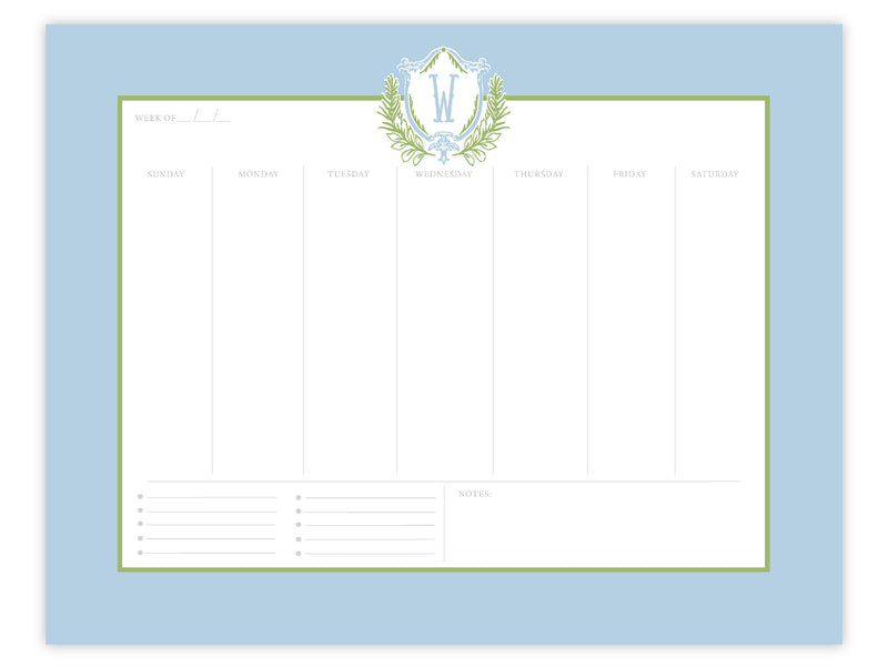 Elizabethan Crest Weekly Planner