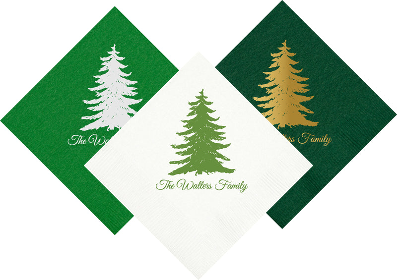 Evergreen Cocktail Napkins