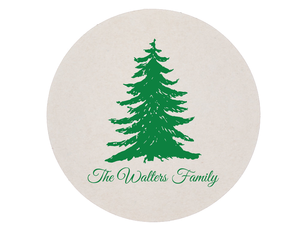Evergreen Foil Stamped Coasters