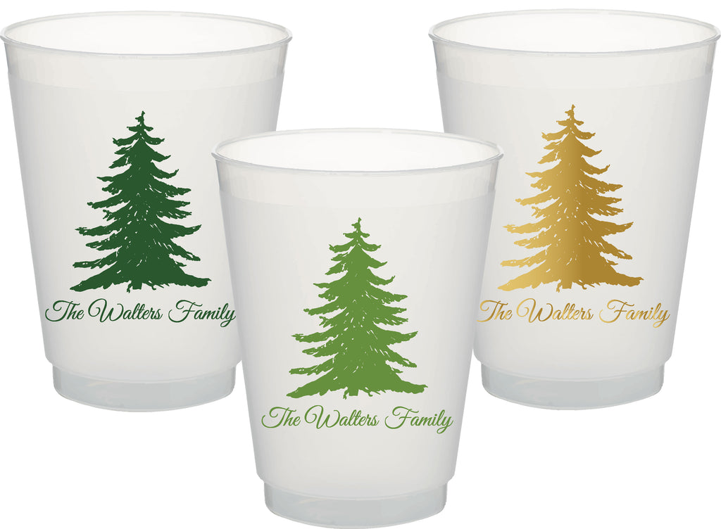 Evergreen Frosted Cups, 9oz-24oz