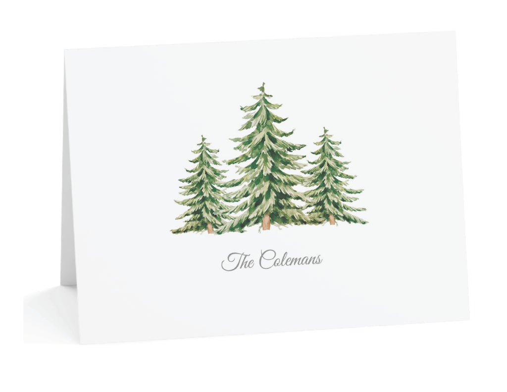 Evergreen Fold-Over Stationery