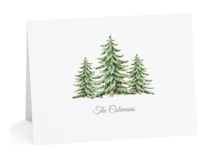 Evergreen Fold-Over Stationery
