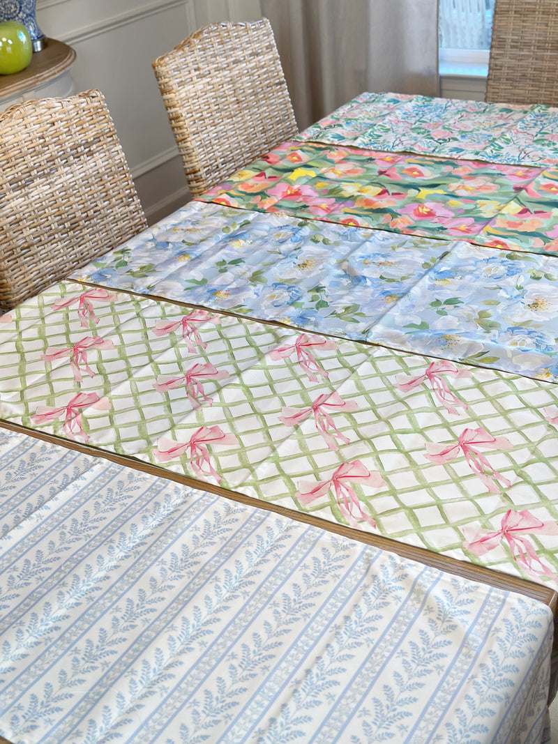 Blue Sea Fern Table Runner