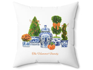 Fall Topiary Personalized Pillow