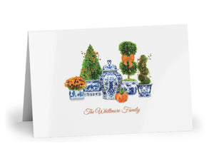 Fall Topiary Fold-Over Stationery