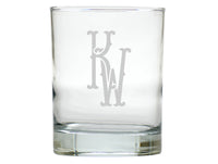 Fishtail Classic Double Old Fashion Engraved Glassware