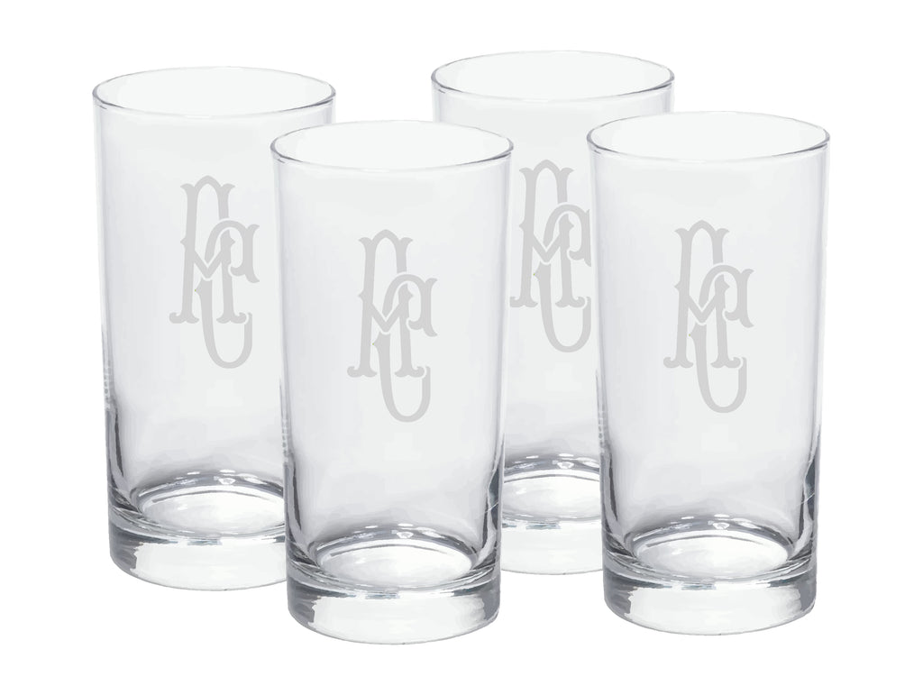 Fishtail Classic Engraved High Ball Glasses