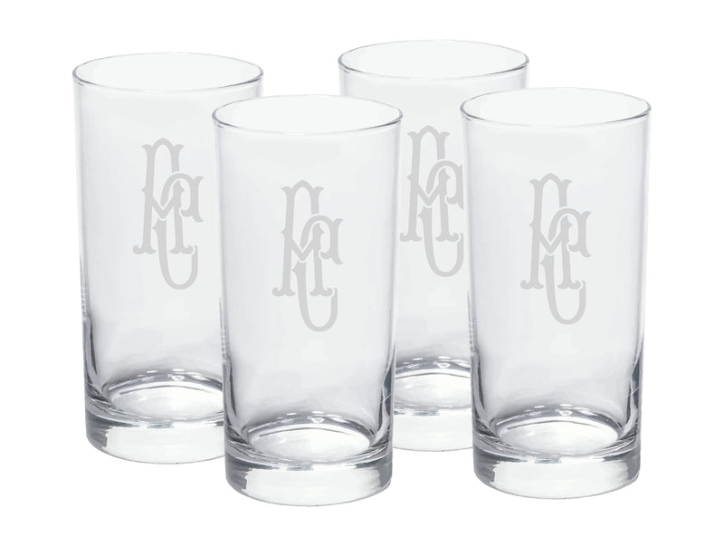 Fishtail Classic Engraved High Ball Glasses