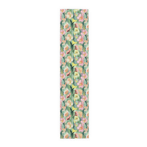 Painted Pansy Table Runner