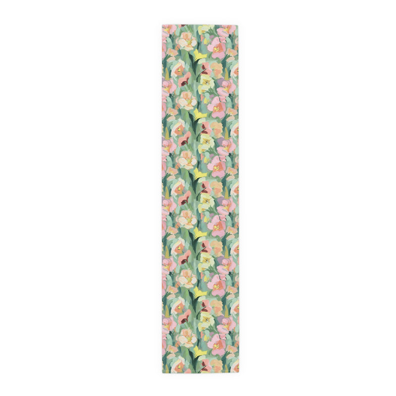 Painted Pansy Table Runner