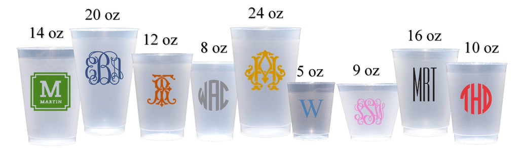 Bottle Service Personalized Frosted Cups