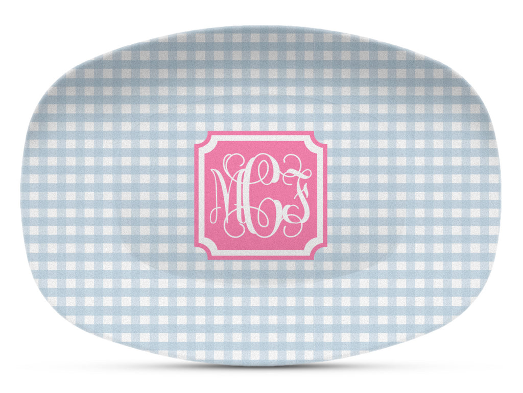 Gingham Shatterproof Platter