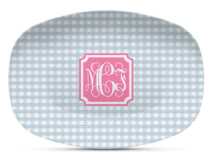 Gingham Shatterproof Platter