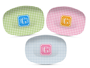 Gingham Shatterproof Platter