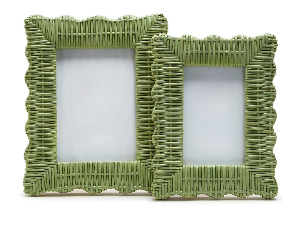 Green Wicker Weave Picture Frame