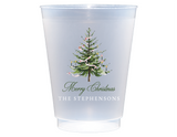 Green & Pink Tree Personalized Frosted Cups