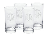 Monogrammed Engraved High Ball Cooler Glasses