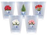Holiday Botanical Personalized Frosted Cup