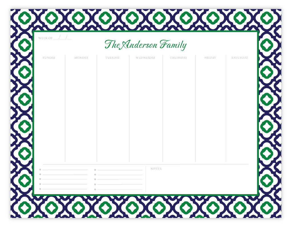 Kelly & Navy Weekly Planner