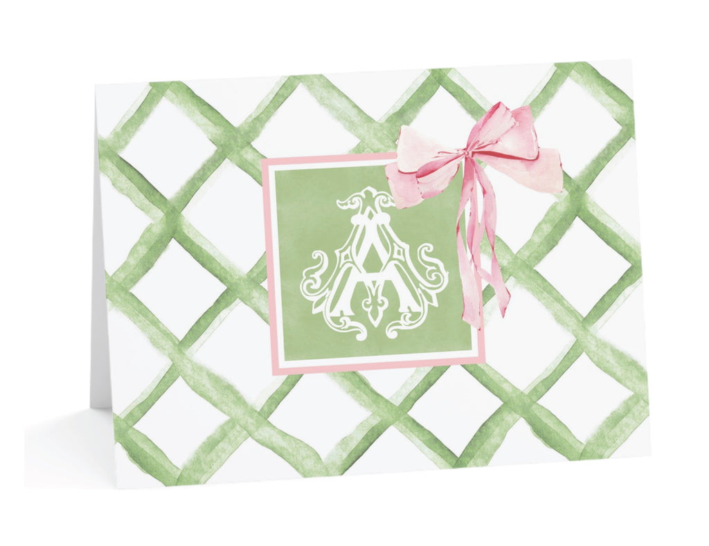 Lattice Grace Fold-Over Stationery