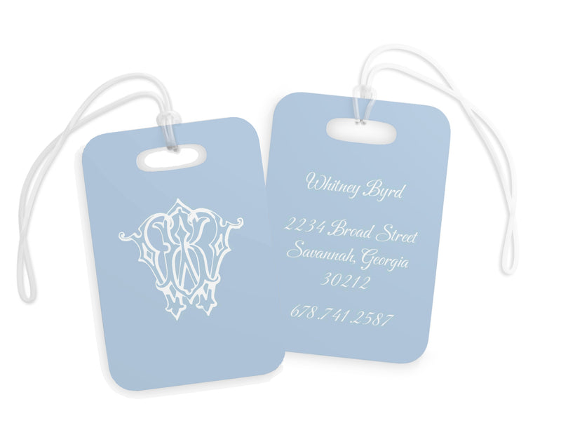 Monogrammed Luggage Tags