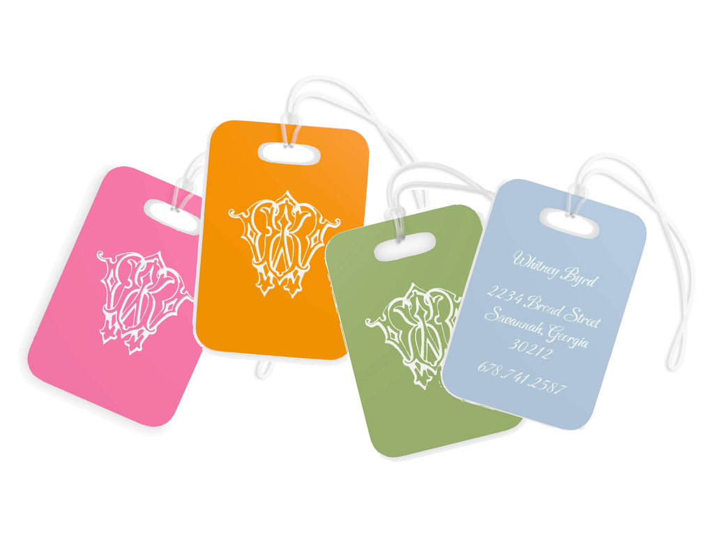 Monogrammed Luggage Tags