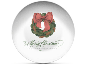 Magnolia Wreath Shatterproof Plate