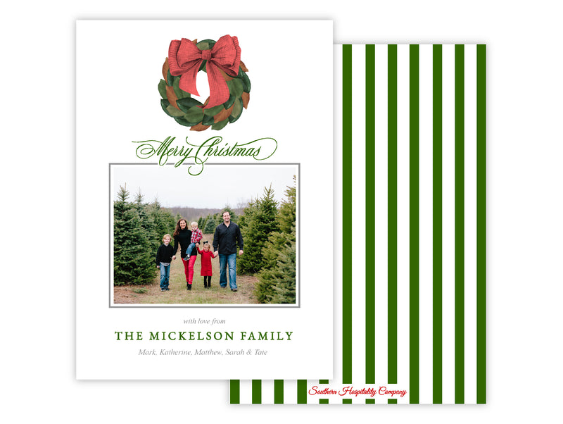 Magnolia Wreath Holiday Card