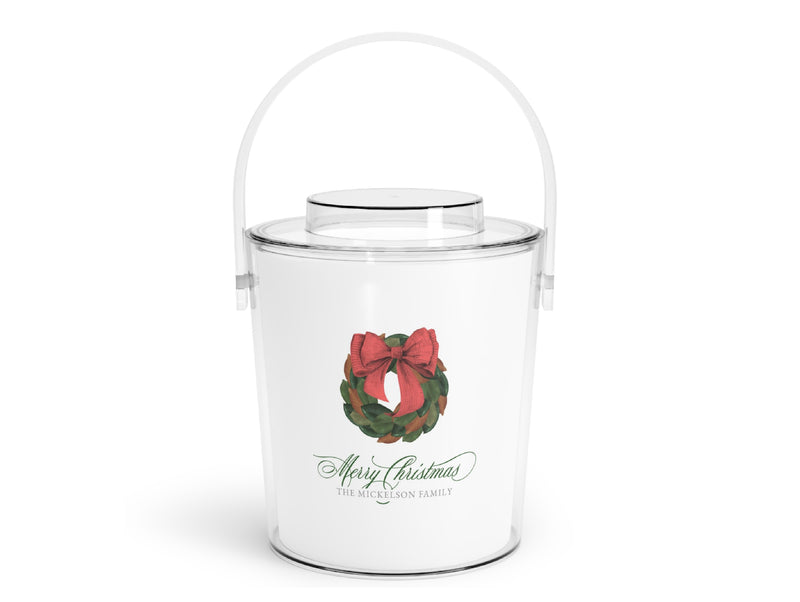 Magnolia Wreath Acrylic Ice Bucket