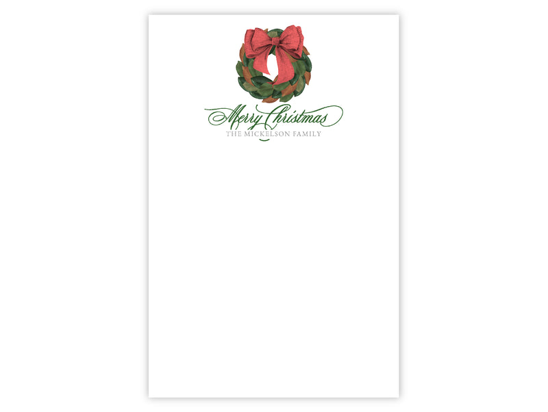Magnolia Wreath Notepad