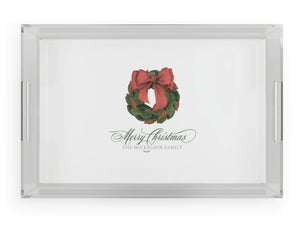 Magnolia Wreath Acrylic Tray