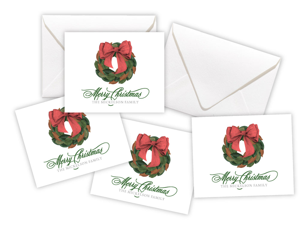 Magnolia Wreath Enclosure Cards