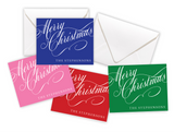 Merry Christmas Script Enclosure Cards