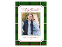 Mistletoe Plaid Holiday Card