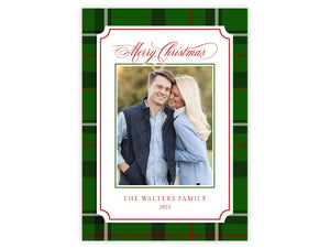 Mistletoe Plaid Holiday Card