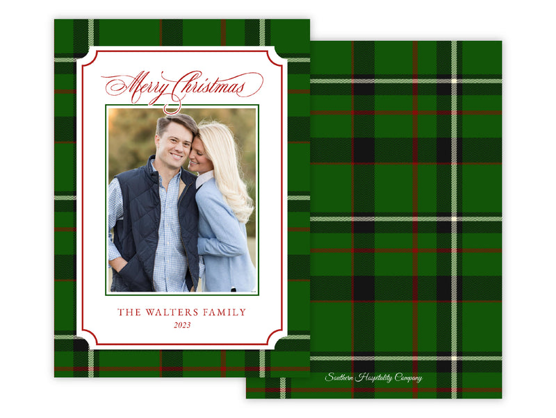 Mistletoe Plaid Holiday Card