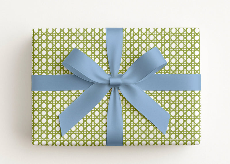Cane Blue or Green Gift Wrap Roll