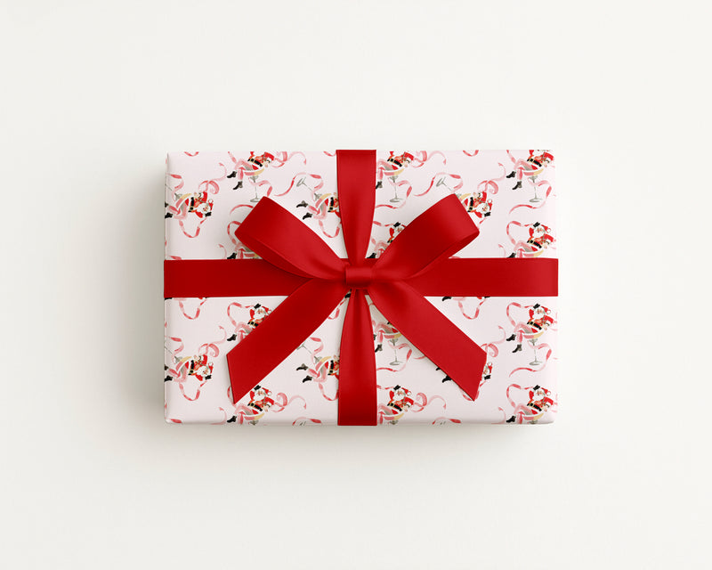 Sippin' Santa Gift Wrap Roll