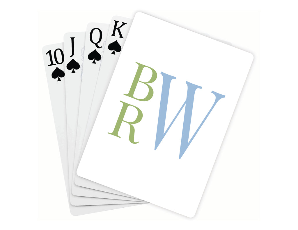 Stacked Monogram Playing Card Deck