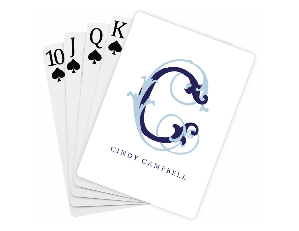 Vintage Script Playing Card Deck