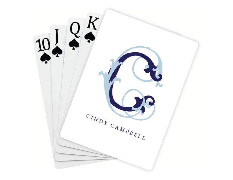 Vintage Script Playing Card Deck
