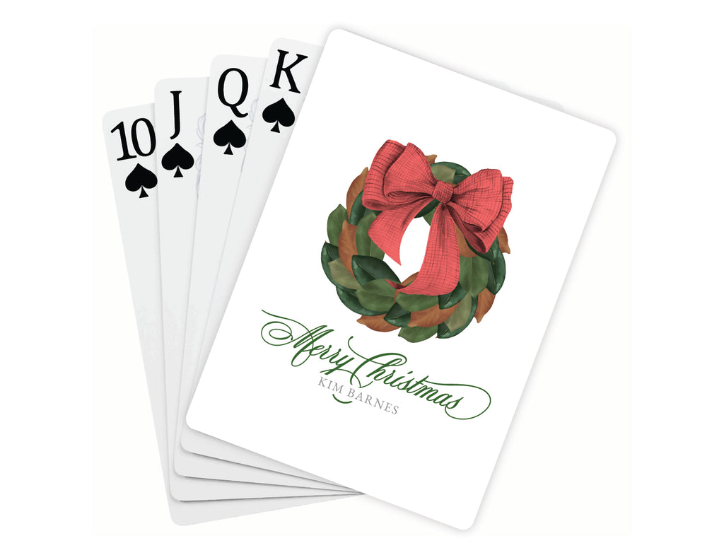 Magnolia Wreath Playing Card Deck