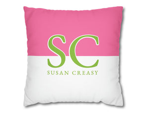 Modern Block Personalized Pillow