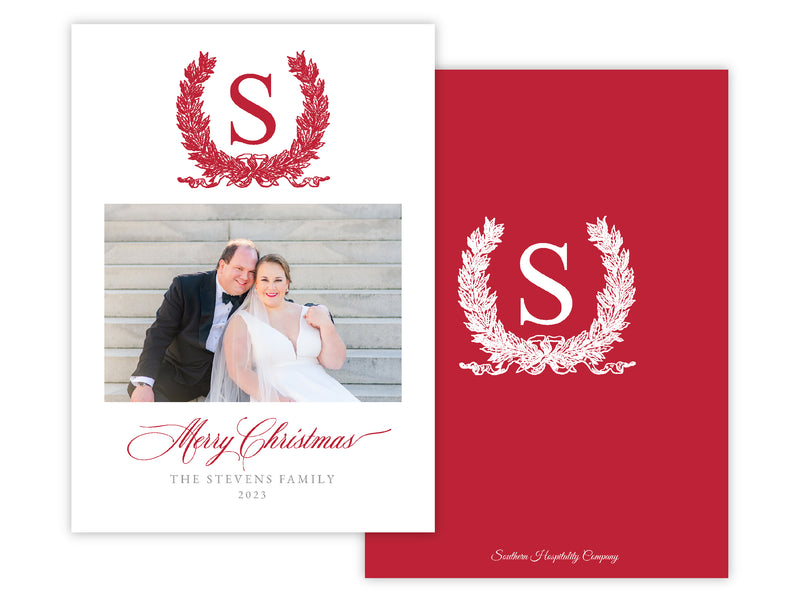 Savannah Wreath Holiday Card