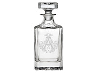 Monogrammed Engraved Glass Decanter