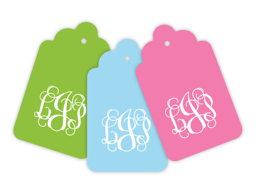 Monogrammed Gift Tags, Set of 20