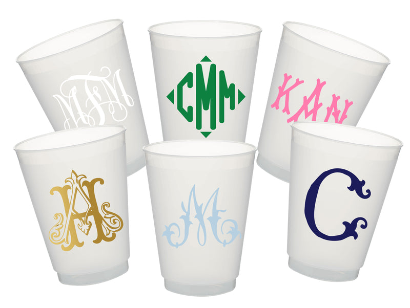 Monogrammed Frosted Cups, 9oz-24oz