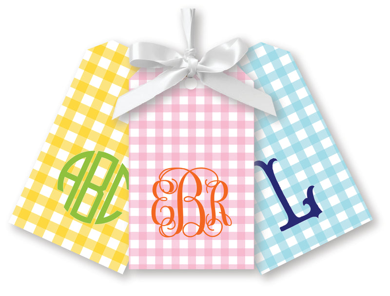 Gingham Gift Tags, Set of 20