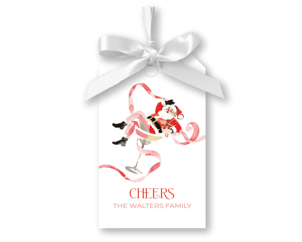 Sippin' Santa Gift Tags, Set of 20