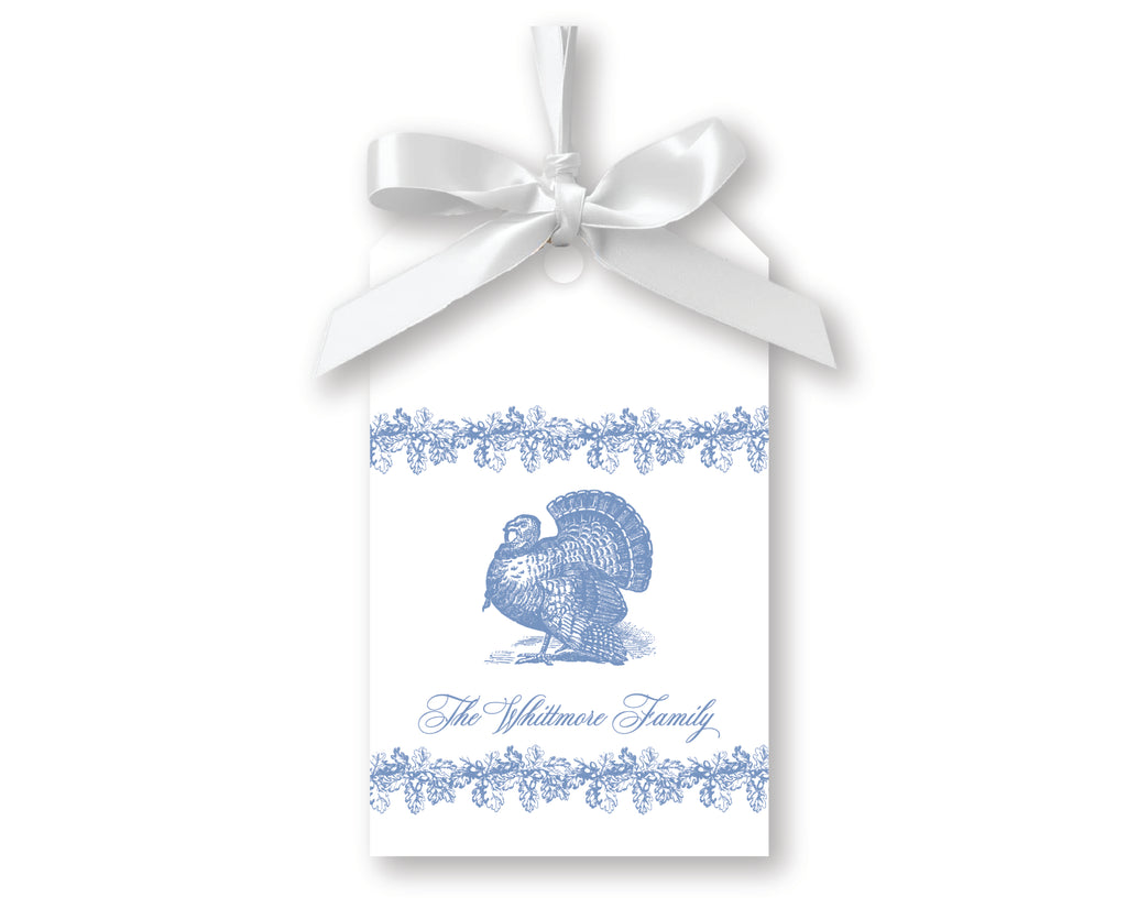 Toile Turkey Gift Tags, Set of 20